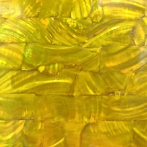 Yellow River Shell Adhesive Veneer Sheet (Mother of Pearl Shell) 9.5 x 5.5 inches -A34