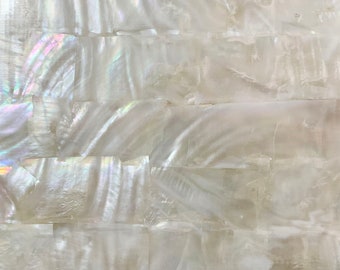 River Shell Adhesive Veneer Sheet (Mother of Pearl Shell) 9.5 x 5.5 inches -A29