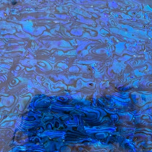 Blue New Zealand Abalone Shell Adhesive Veneer Sheet (Mother of Pearl Shell) 9.5 x 5.5 inches -A8