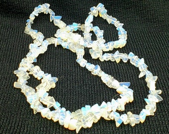 Moon Stone chip bead strands 32 inches long