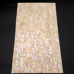 Abalone Adhesive Veneer Sheet (Mother of Pearl Shell) 9.5 x 5.5 inches White Abalone -A47