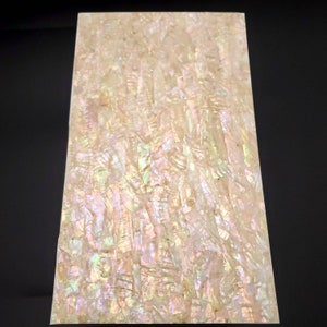 Abalone Adhesive Veneer Sheet (Mother of Pearl Shell) 9.5 x 5.5 inches White Abalone -A47