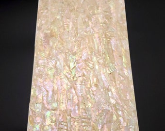 Abalone Klebefurnierplatte (Perlmutt Muschel) 24x14cm weißes Abalone -A47