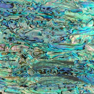 Abalone AA with Black Shell Adhesive Veneer Sheet (Mother of Pearl Shell) 9.5 x 5.5 inches -A4
