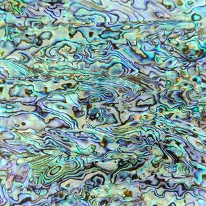 Abalone AAA Shell Adhesive Veneer Sheet (Mother of Pearl Shell) 9.5 x 5.5 inches - A1