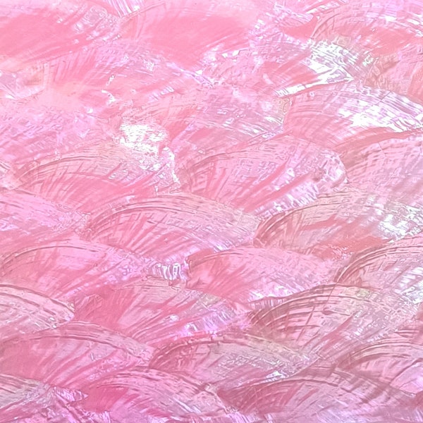 Pink Abalone Shell Adhesive Veneer Sheet (Mother of Pearl Shell) 9.5 x 5.5 inches -A23