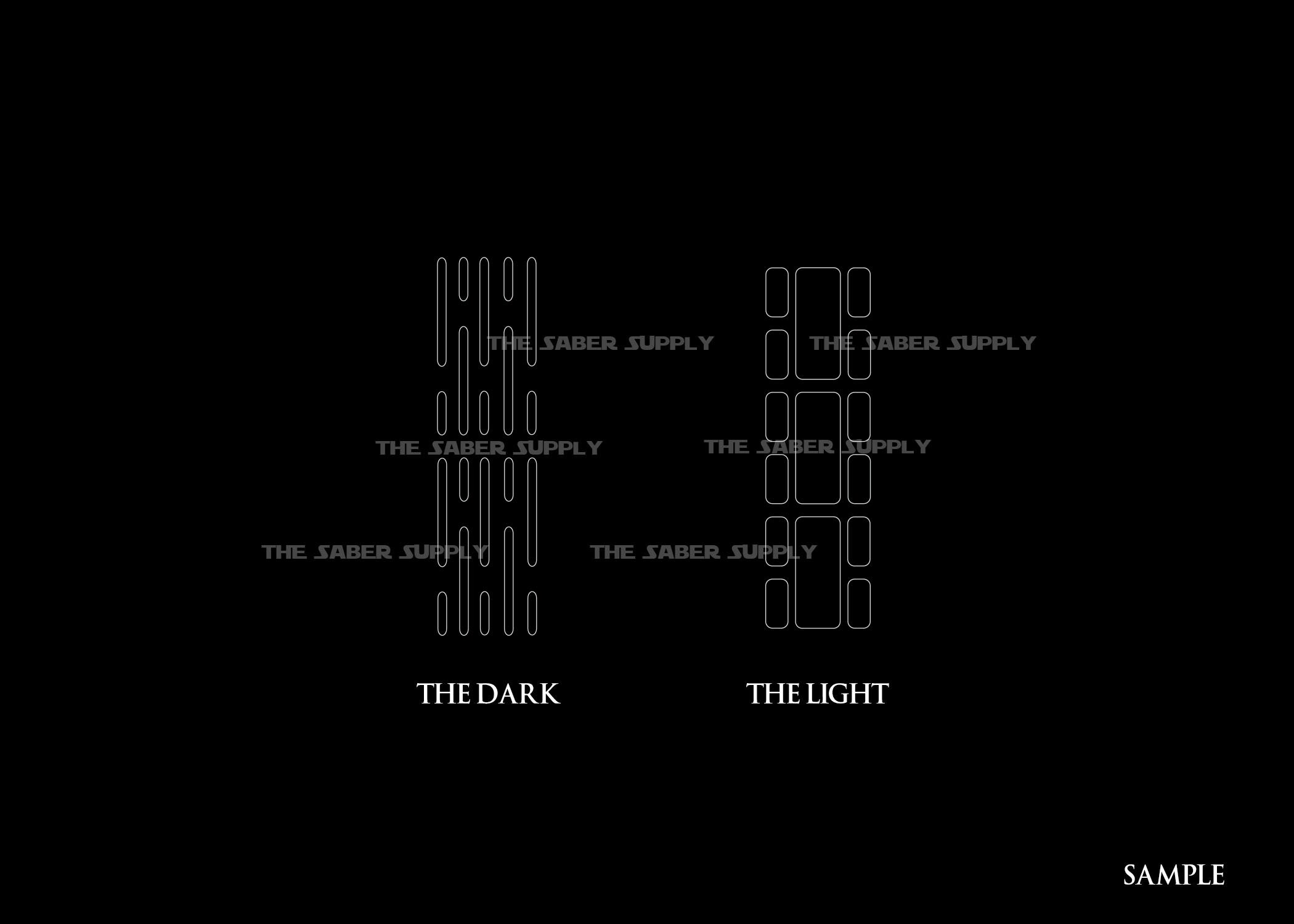 クラシック クリスタル クリア 縦型アクリル ライトセーバー