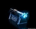 Classic Crystal Clear Acrylic Lightsaber Stand with Engraved Text product logo