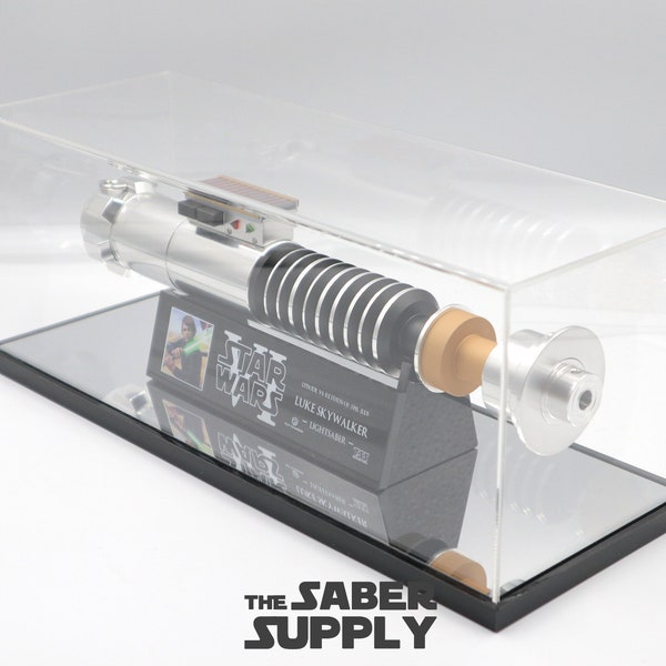 Acrylic Lightsaber Display Case with Mirrored Base (Class-III Stand)
