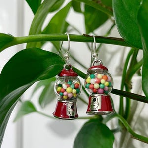 Gumball Machine Earrings --- gumball, earrings, jewelry, bubble gum, vintage