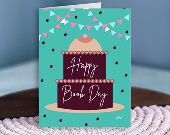 Happy Boob Day | Birthday Card | Funny Greeting Card | New Mom | Breastfeeding Milestone | Postpartum | Celebrate 1 Year of Breastfeeding