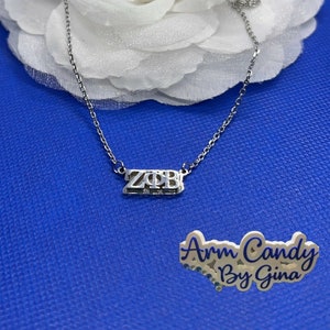 Zeta Phi Beta  3D Necklace