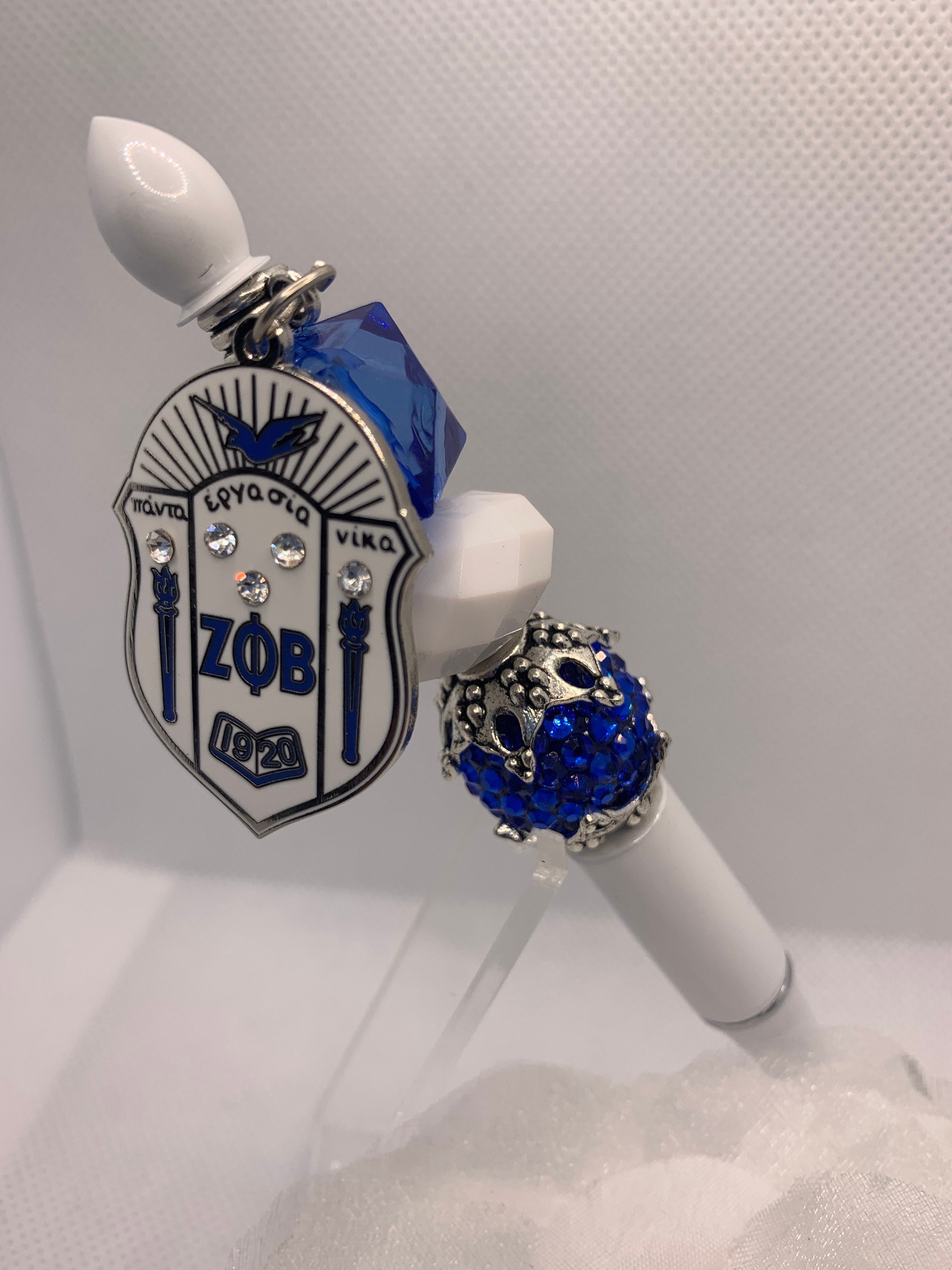 White Zeta Phi Beta “Shield” Collection Pen