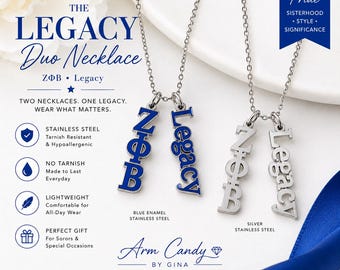Zeta Phi Beta Legacy  Charm Necklace