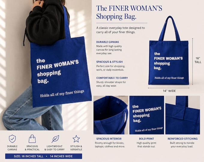 Finer Woman Shopping Bag