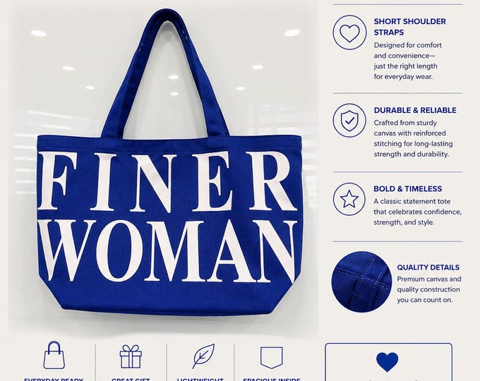 Finer Woman Canvas Tote
