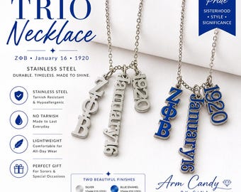 Zeta Phi Beta Charm Necklace