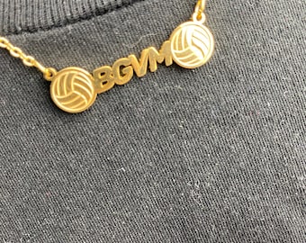 Volleyball “BGVM ” Necklace