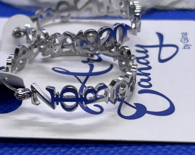 ΖΦΒ 1920 Stainless Steel Hoop Earrings – Sorority Jewelry