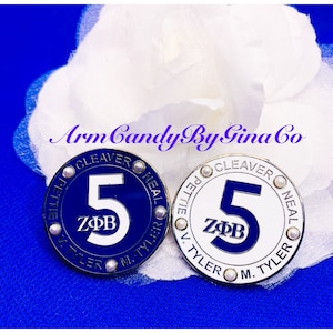 ZPhiB Five Pearls Lapel Pin