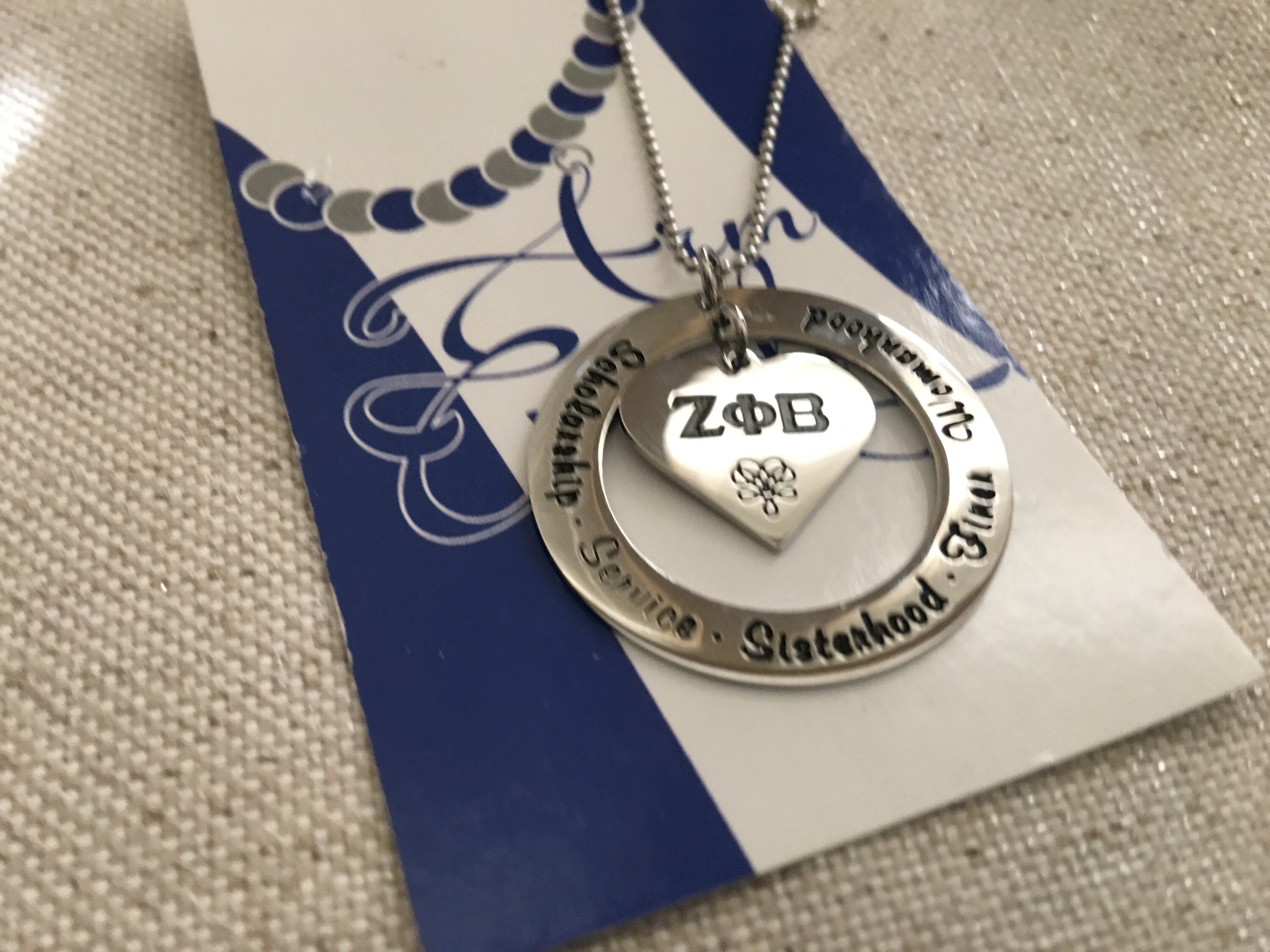 Zeta phi beta principles neckace