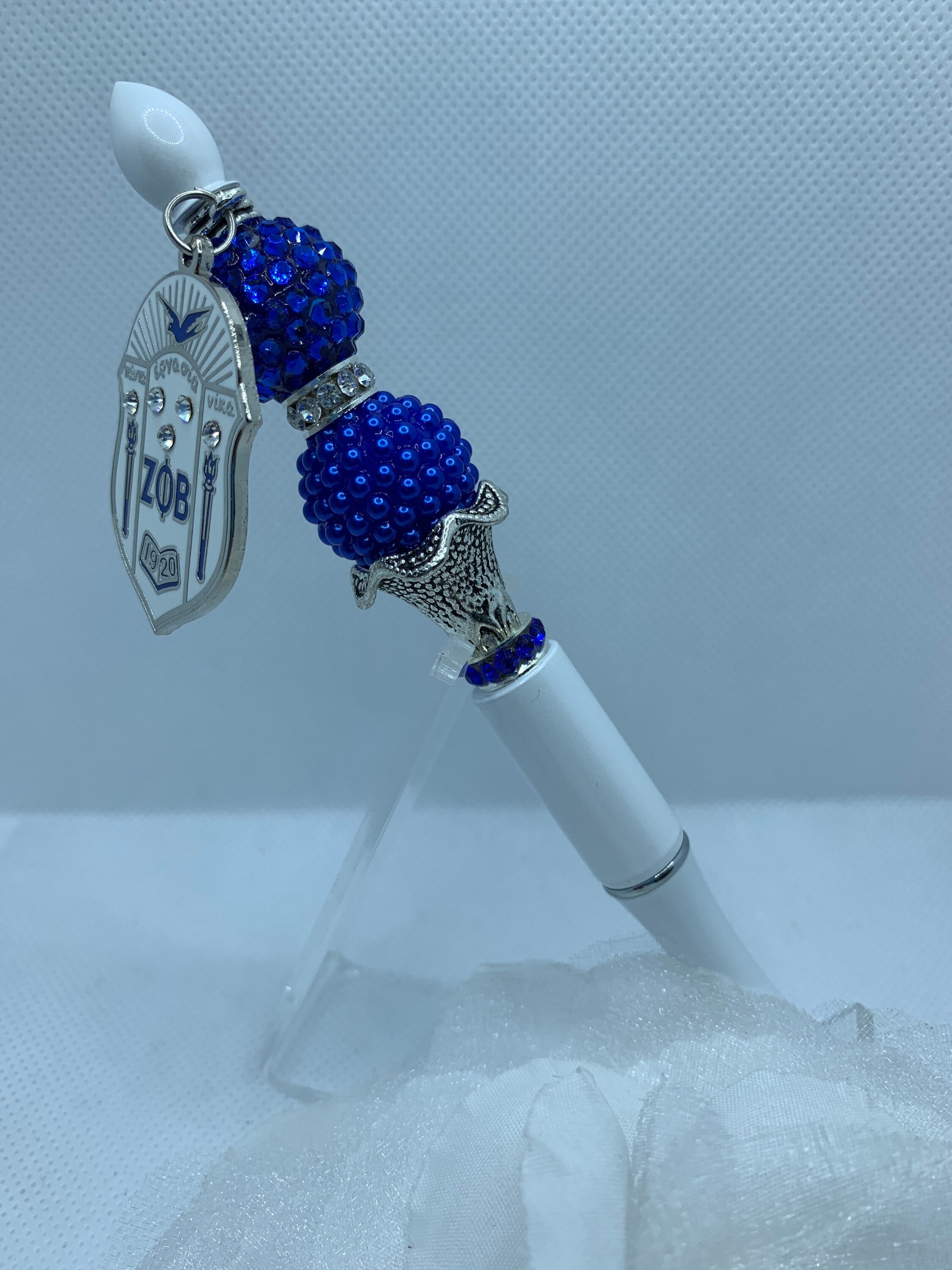 White Zeta Phi Beta “Shield” Collection Pen