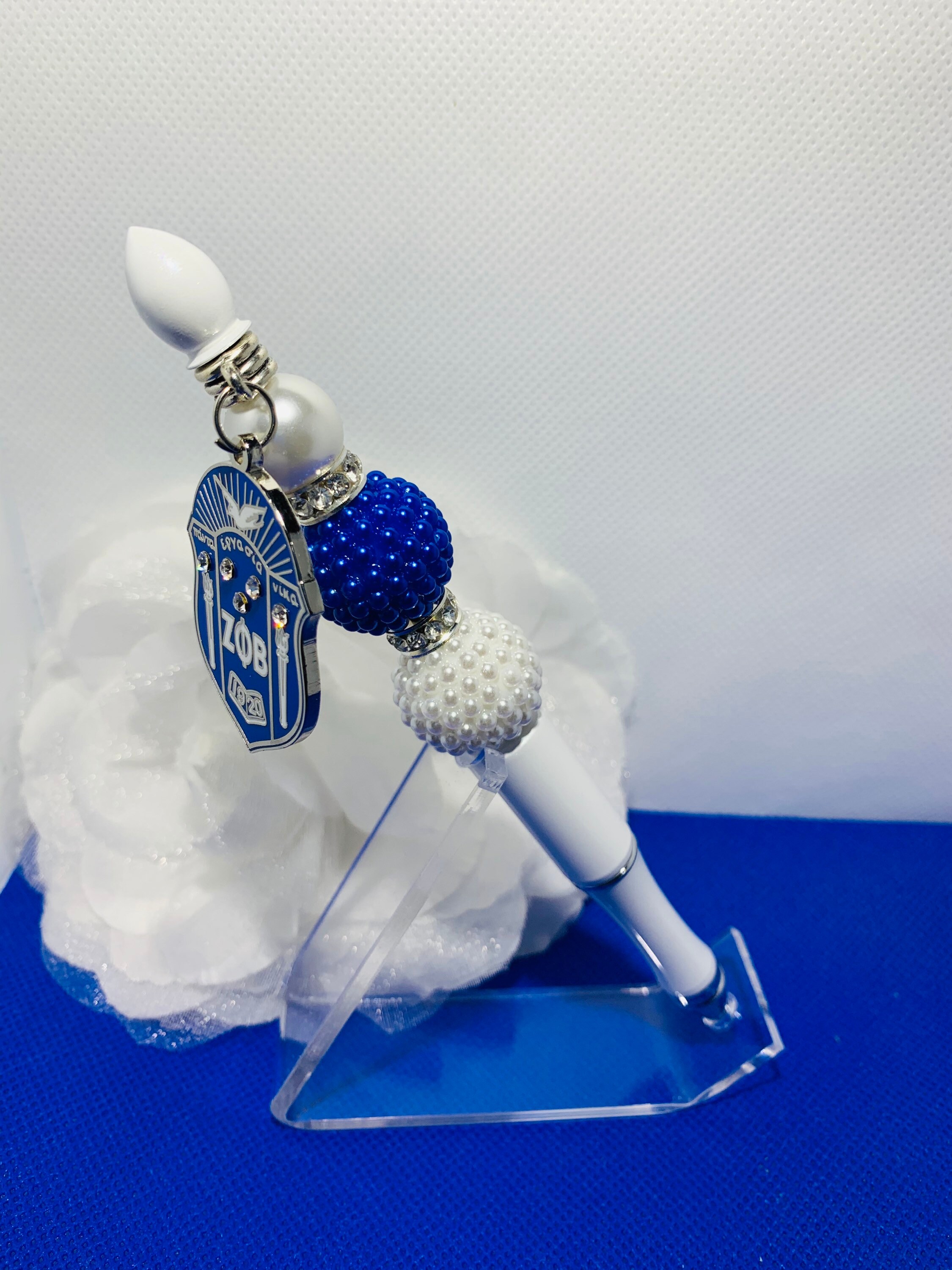 White Zeta Phi Beta “Shield” Collection Pen