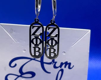 Zeta Phi Beta Dangle Earrings