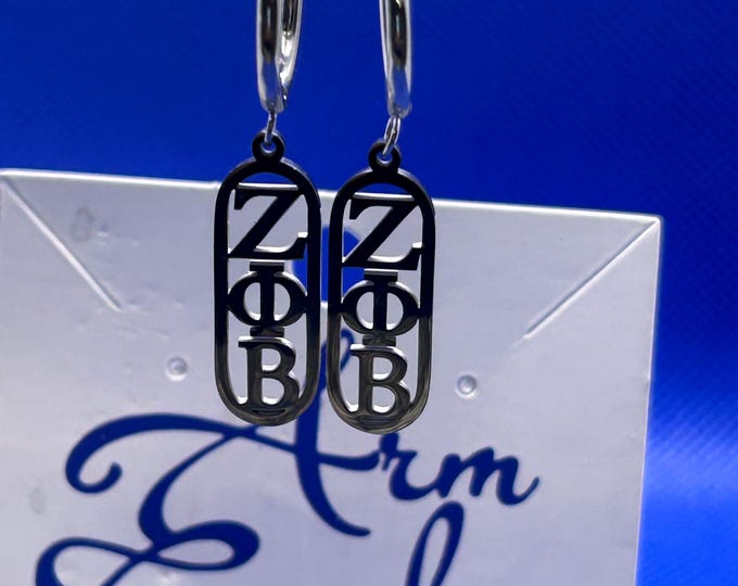 Zeta Phi Beta Dangle Earrings