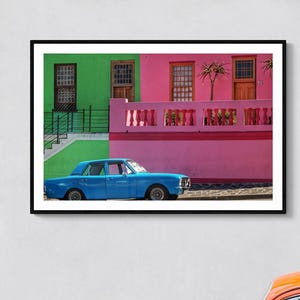 Bo Kaap Cape Town Wall Art – Colorful Houses Photography Print, South Africa Travel Poster