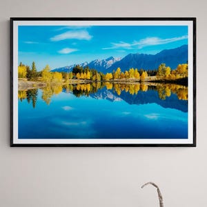 Canmore Albert Photo, Quarry Lake Canmore Print, Banff Photography, Autumn Home Decor, Mountain Wall Art, Canada Landscape Photo