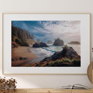 Oregon Coast Photography Print, Ocean Seascape Wall Art, Coastal Landscape Photo, Pacific Northwest Home Decor, Beach House Wall Art