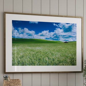 Palouse County Photo Print, Washington Fine Art Print, Rolling Green Hills Photo, Palouse County Wall Art, Farm Photography