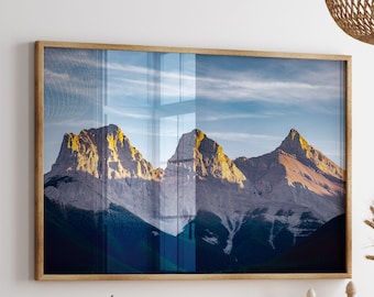 Three Sisters Mountain Wall Art, Canada Mountain Photography, Canmore Wall Art, Canmore Photo, Canadian Rockies Photo