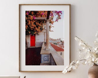 Impresión fotográfica de Lisboa Portugal: Puerta floral del Miradouro de Santa Luzia