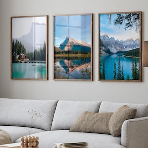 Banff Set of 3 Prints, Banff Wall Art, Banff Home Decor, Nature Lover Gift, Mountain Wall Art, Canada Print Set