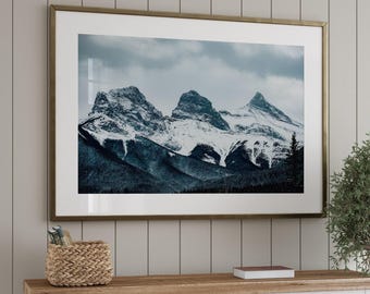 Three Sisters Mountain Print: Canmore, Alberta Photography