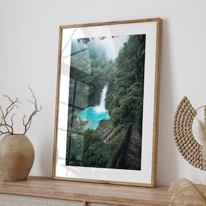 Rio Celeste Waterfall Photo, Costa Rica Photography, Costa Rica Art, Tenorio Volcano National Park