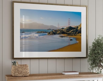 Baker Beach Sunset Photo, San Francisco Wall Art
