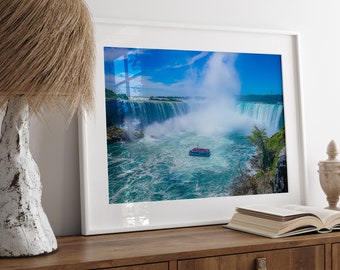 Niagara Falls Photo Print, Niagara Falls Wall Art, Waterfall Photography, Canada Landscape Print, Niagara Falls Gift