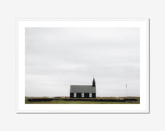 Black Church of Buðir | Iceland Landscape Photography | Nordic Minimalist Wall Decor