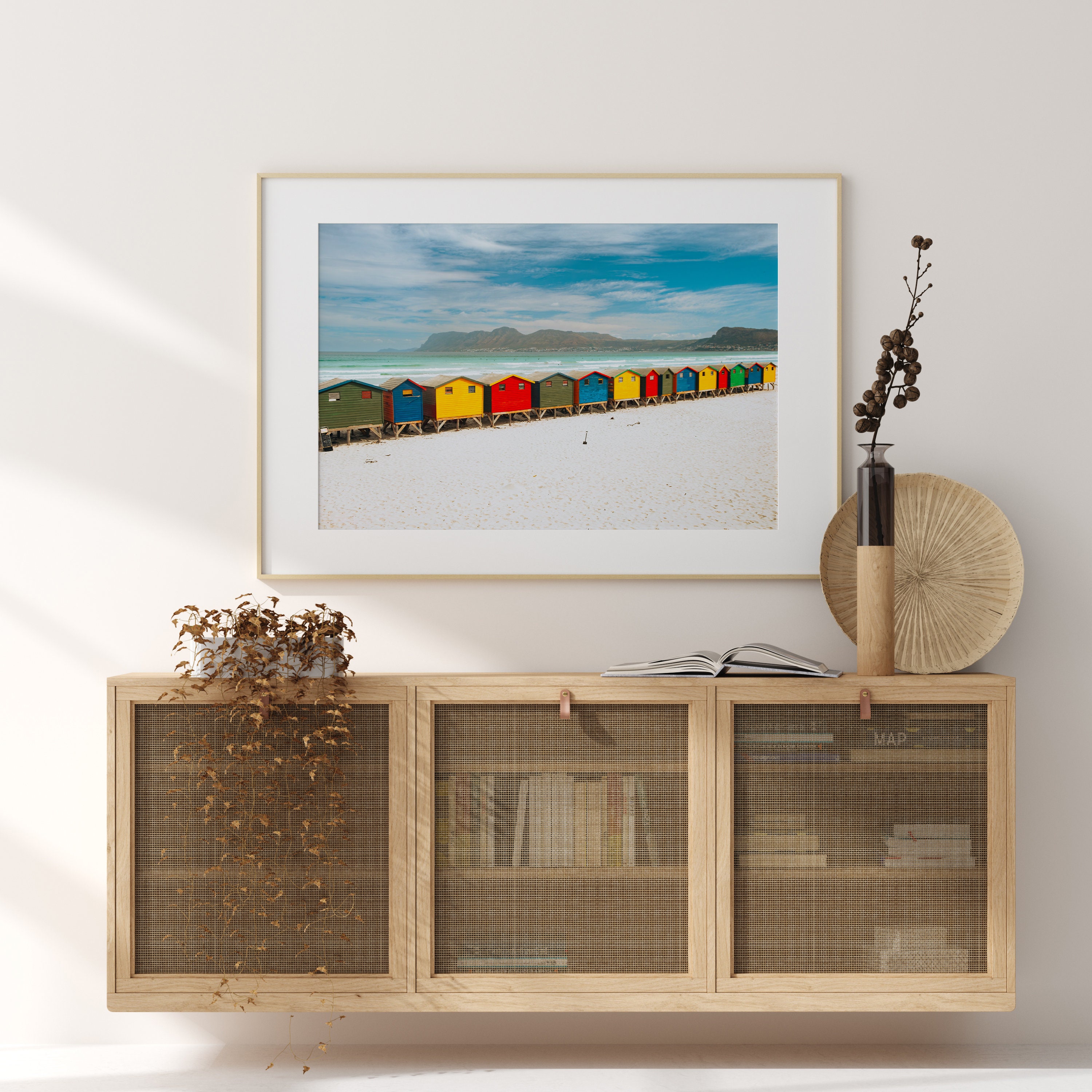 Muizenberg Chalets Print Cape Town Beach Photo South Africa Etsy Canada