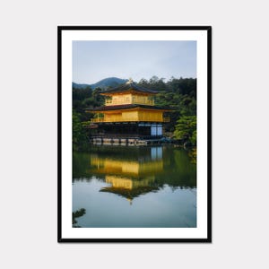 Kinkaku-ji Reflection Print, Kyoto Temple Photography Wall Art, Kyoto Poster, Japan Wall Art, Japan Home Decor