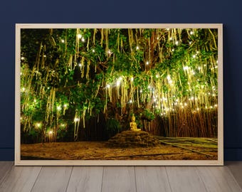 Thailand Temple Photo: Chiang Mai Buddha Print, Thai Wall Art