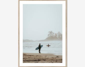 Vintage Surfer Print: Tofino, Vancouver Island Coastal Art