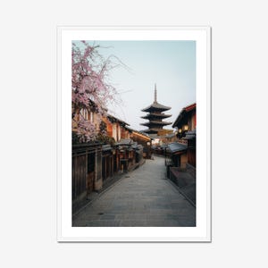 To-ji Temple Poster Print, Kyoto Cherry Blossom Framed Pagoda Wall Art, Kyoto Japan Photography Print, Japan Poster, Frame Large Wall Art