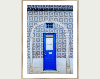 Lisbon Blue Door Print | Portugal Tile Wall Art Photography, Portugal Home Decor