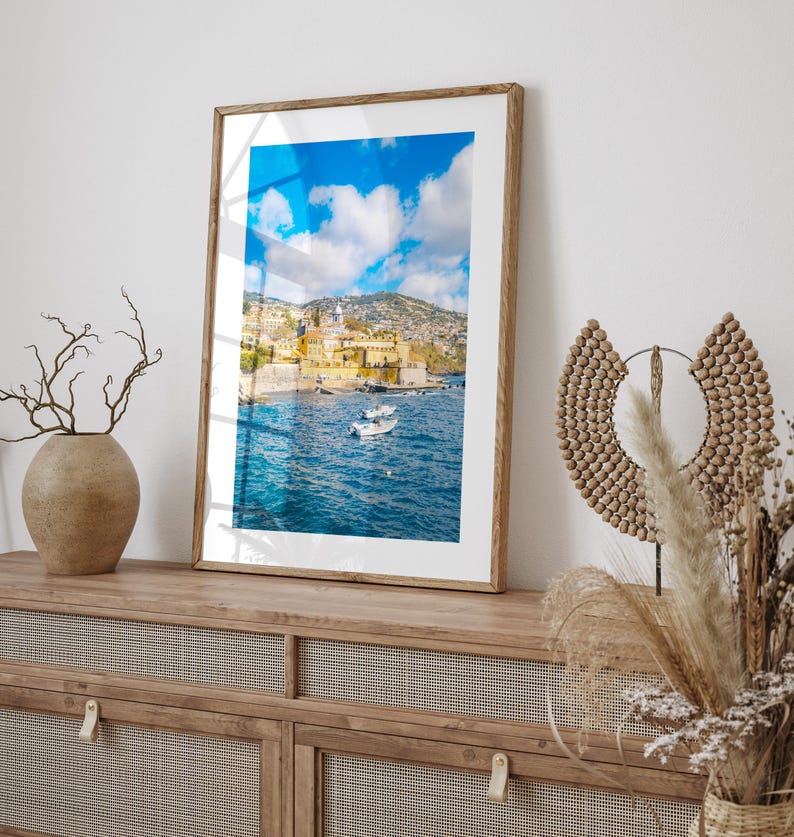 Impresión costera de Funchal Madeira, colorida fotografía de viajes del paisaje urbano de Portugal imagen 8