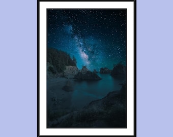 Oregon Coast Milky Way Print: Fine Art Astrophotography