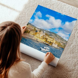 Impresión costera de Funchal Madeira, colorida fotografía de viajes del paisaje urbano de Portugal imagen 5